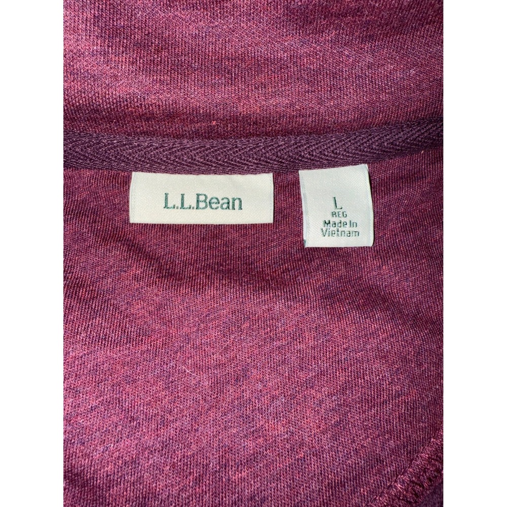 L.L.Bean‎ Quilted Vest Full Zip Sleeveless Jacket Burgundy Layering Large Men's - Picture 4 of 8